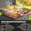 Houtskoolgrill BBQ Smoker Met Deksel Thermometer In Hoogte Verstelbare Kolenpan Grillrooster Zijtafel Aslade