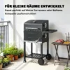 Houtskoolgrill Compacte Grillwagen Met Deksel Thermometer Grillrooster Zijtafel Asbak Ventilatieopeningen