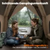 Instant Pop Up Tent Met Regenbescherming Waterdicht Koepeltent Voor 2 3 Personen Met Grondzeil 4 Ramen 235x235x184cm Khaki