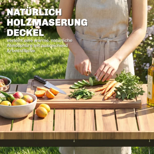 Keukenwagen Op Wielen, Serveerwagen, Rolwagen Met Haken, Drankhouder, Metaal, 97 X 51 X 83 Cm Zwart+Bruin