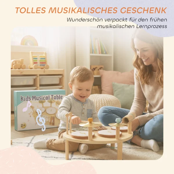 Kinder Drumstel 4 in 1 Montessori Muziekinstrumenten Set Met Trommels Xylofoon Slagwerk Voor Kinderen Vanaf 2 Jaar