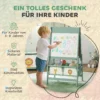 Kinder Ezel 3 In 1 Kindertafel Met Krijtbord, Whiteboard, Papierrol, 2 Opbergdozen, Voor 3 8 Jaar Groen