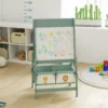 Kinder Ezel 3 In 1 Kindertafel Met Krijtbord, Whiteboard, Papierrol, 2 Opbergdozen, Voor 3 8 Jaar Groen