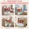 Kinderboekenkast Met 2 Stoffen Lades, Open Kast Voor 3 8 Jaar 62,5x30x91,5 Cm Roze