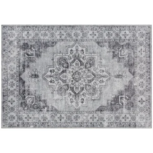 Machinewasbaar Anti Slip Woonkamertapijt Met Flanel look, 230 X 160cm, Grijs