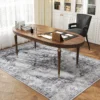 Machinewasbaar Anti Slip Woonkamertapijt Met Flanel look, 230 X 160cm, Grijs