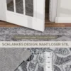 Machinewasbaar Anti Slip Woonkamertapijt Met Flanel look, 230 X 160cm, Grijs