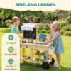 Matschküche Kinder Outdoor, Houten Speelkeuken Met Echte Kraan, Spoelbak, Fornuis, Opbergvak, Watertank, Natuurhout