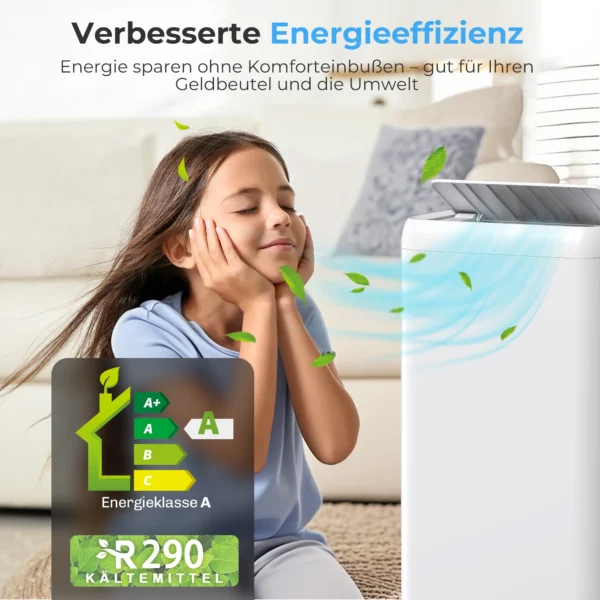 Mobiele Airconditioner Met Afvoerslang 12.000 BTU 3,5 KW, 5 in 1, 24u timer, Afstandsbediening Tot 35㎡