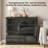 Modern Dressoir, Opbergruimte Dressoir Met 5 Lades, Verstelbaar Rek, Soft close Deur, Hoogglans Zwart