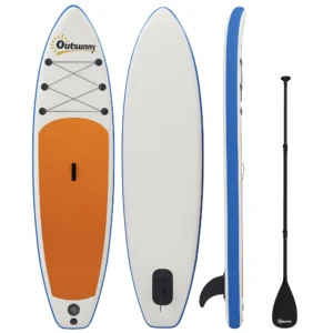 Opblaasbare Stand Up Paddle Board Set 305cm SUP Board Met Aluminium Peddel, Afneembare Vin, Voetriem