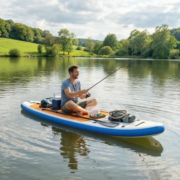 Opblaasbare Stand Up Paddle Board Set 305cm SUP Board Met Aluminium Peddel, Afneembare Vin, Voetriem