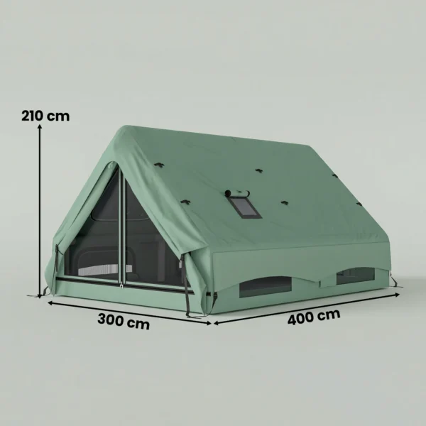 Opblaasbare Tent 8 10 Personen Snelle Opbouw 4 Seizoenen Waterdicht Krasbestendig Tent Met Schoorsteenopening Dakraam