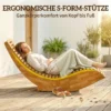 Opklapbare Acaciahouten Zonneligstoel Ergonomisch Tuinligstoel Met S Vorm Lattenontwerp 60 X 156 X 77 Cm