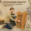 Opklapbare Acaciahouten Zonneligstoel Ergonomisch Tuinligstoel Met S Vorm Lattenontwerp 60 X 156 X 77 Cm