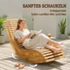 Opklapbare Acaciahouten Zonneligstoel Ergonomisch Tuinligstoel Met S Vorm Lattenontwerp 60 X 156 X 77 Cm