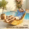 Opklapbare Acaciahouten Zonneligstoel Ergonomisch Tuinligstoel Met S Vorm Lattenontwerp 60 X 156 X 77 Cm