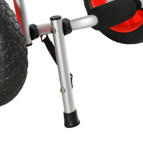 Opvouwbare Aluminium Transportwagen Voor Kajak, Tot 70 Kg, Bootwagen Met Spanbanden, Luchtloze Noppenbanden