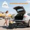 Opvouwbare Bolderwagen Handwagen 360° Tuinwagen Met Verstelbare Handgreep Strandwagen Tot 60 Kg Voor Sport Winkelen Zwart