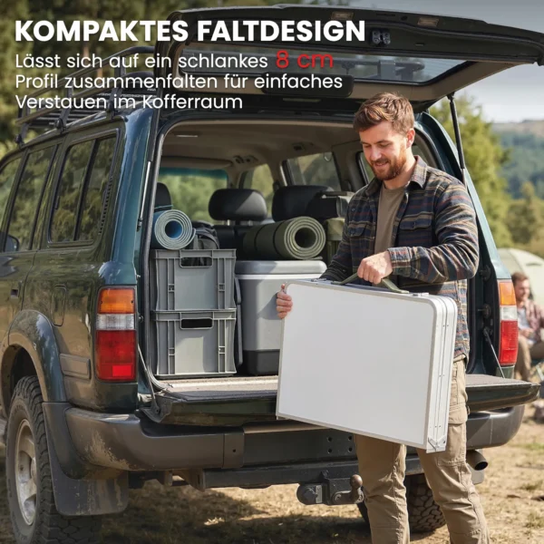 Opvouwbare Campingkeuken Kampeerkast Met Aluminium Frame Opbergvak Werkblad Voor Kamperen Reizen Zilver