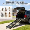 Opvouwbare Hondenloopplank Hondentrap Auto & SUV Antislip Hondenautoloopplank Voor Grote & Kleine Dieren Tot 68 Kg 154x40cm Zwart