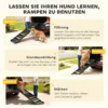 Opvouwbare Hondenloopplank Hondentrap Auto & SUV Antislip Hondenautoloopplank Voor Grote & Kleine Dieren Tot 68 Kg 154x40cm Zwart