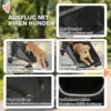 Opvouwbare Hondenwagen Voor Grote Honden Tot 30 Kg Met 360° Draaiwielen, Netvensters, Kussen, Verstelbare Handgreep, Grijs