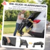 Opvouwbare Hondenwagen Voor Grote Honden Tot 30 Kg Met 360° Draaiwielen, Netvensters, Kussen, Verstelbare Handgreep, Grijs