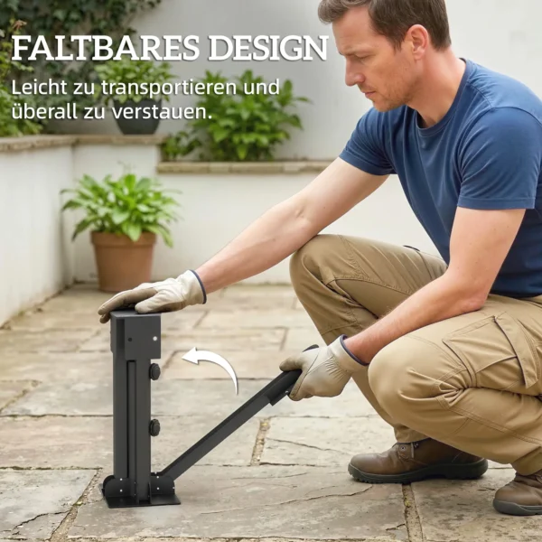 Opvouwbare Parasolvoet Met Buisdiameter Van 38 En 48 Mm, Kruisvoet Voor Zonneschermen, Donkergrijs