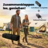 Opvouwbare Rolbare Picknicktafel Draagbare Campingtafel Met Netopslag En Draagtas Voor Buitengebruik, Zwart