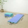 Opvouwbare Trainingsmat Met Handvat, Sportmat Voor Yoga En Fitness, Synthetische Hoes, 180 X 60 X 5 Cm, Groen+paars