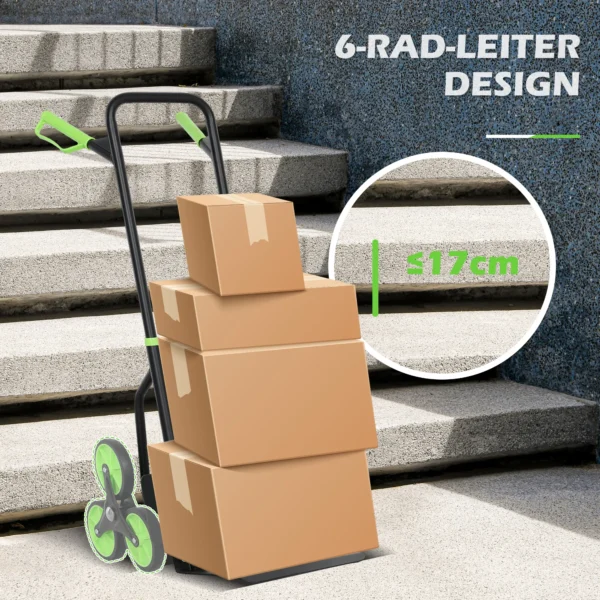 Opvouwbare Traploper Steekwagen Transportkar Met Stalen Frame Max. 120kg
