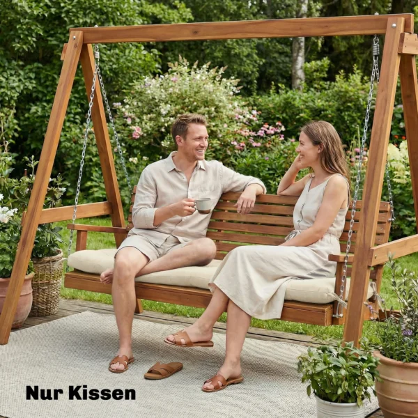 Palletkussen Afneembaar Zitkussen Met Bevestigingsbanden Palletkussen Voor De Meeste Ligstoelen 198x65x13cm Beige
