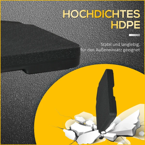 Parasolvoet 4 delig, Parasolgewicht, Parasolstandaard Voor Zweefparasol Zand/water Tot 60/70 Kg