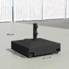 Parasolvoet Met Wielen, Te Vullen Met 61 Kg Zand/40 Kg Water, Voor Parasolstangen Met Ø35, 38, 48 Mm, Zwart