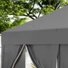 Paviljoen Ca. 6x3m Stabiel Winterbestendig Pop up Vouwpaviljoen Met Vensters, Ritssluiting Deur, Zijpanelen, UV Bescherming