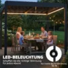 Pergola 3x3 M Aluminium Terrasoverkapping Met LED verlichting Afstandsbediening Verstelbaar Lamellendak