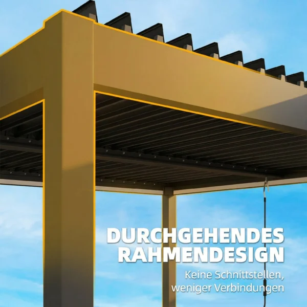 Pergola 3x3 M Aluminium Terrasoverkapping Met LED verlichting Afstandsbediening Verstelbaar Lamellendak