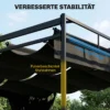 Pergola Paviljoen 3x3m Waterafstotend Zonnescherm Met Verstelbaar Schuifdak Gordijnen, Vrijstaand