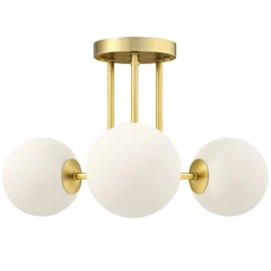 Plafondlamp Met Bolvormige Lampenkappen G9 fittingen, Zonder Lichtbronnen, Goud