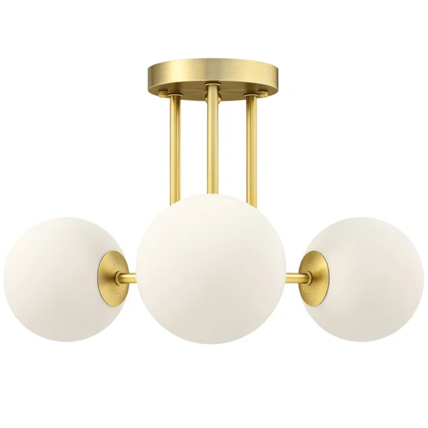 Plafondlamp Met Bolvormige Lampenkappen G9 fittingen, Zonder Lichtbronnen, Goud