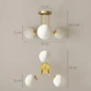 Plafondlamp Met Bolvormige Lampenkappen G9 fittingen, Zonder Lichtbronnen, Goud