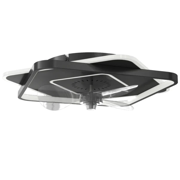 Plafondventilator Met Licht En Afstandsbediening, LED plafondventilator Met 6 Snelheden, 3 Kleurtemperaturen