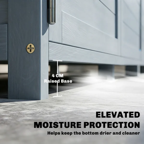 Planttafel Met Onderkast Outdoor Houten Tuinkast Met Verzinkt Werkblad 2 Lades 104x44x140 Cm Lichtgrijs