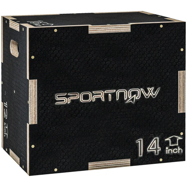 Plyo Box/Springdoos, Robuust, 40,5 X 35,5 X 30,5 Cm, Zwart, Handvat 10x3,5 Cm, Tot 120 Kg