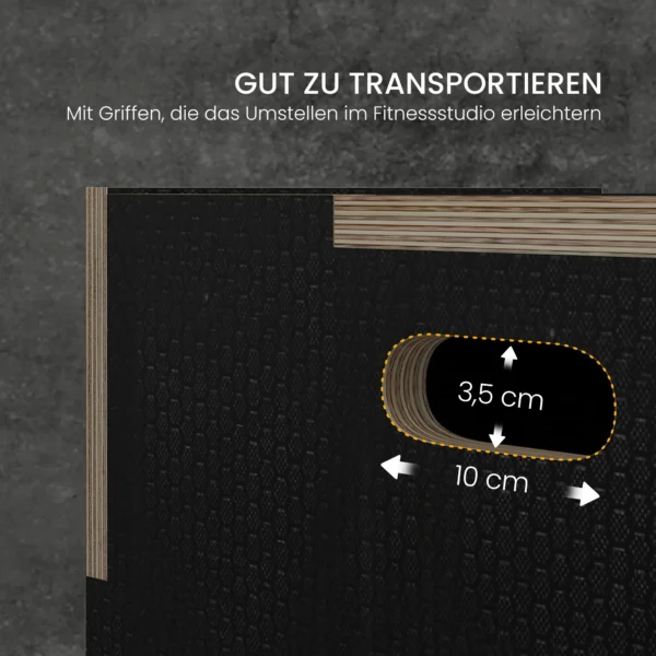 Plyo Box/Springdoos, Robuust, 40,5 X 35,5 X 30,5 Cm, Zwart, Handvat 10x3,5 Cm, Tot 120 Kg