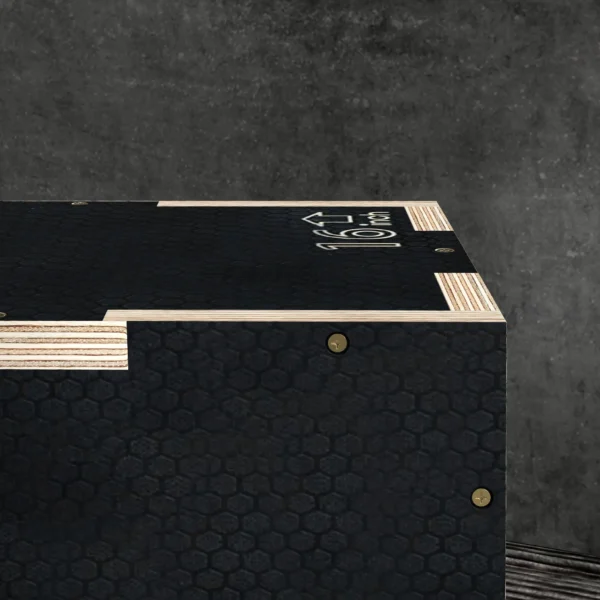 Plyo Box/Springdoos, Robuust, 40,5 X 35,5 X 30,5 Cm, Zwart, Handvat 10x3,5 Cm, Tot 120 Kg