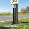 Reparatieset Voor Hekpalen 2 delig, Steunpalen Voor Hekpalen Met Spijkers, Boor 81 X 5,5 X 12 Cm Zwart