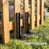 Reparatieset Voor Hekpalen 2 delig, Steunpalen Voor Hekpalen Met Spijkers, Boor 81 X 5,5 X 12 Cm Zwart