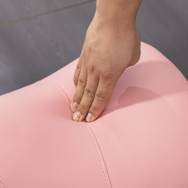 Rolkruk In Hoogte Verstelbaar 49 61 Cm Werkkruk 360° Draaibaar Kruk Bureaustoel Voor Kantoor Salon Massage Spa Roze